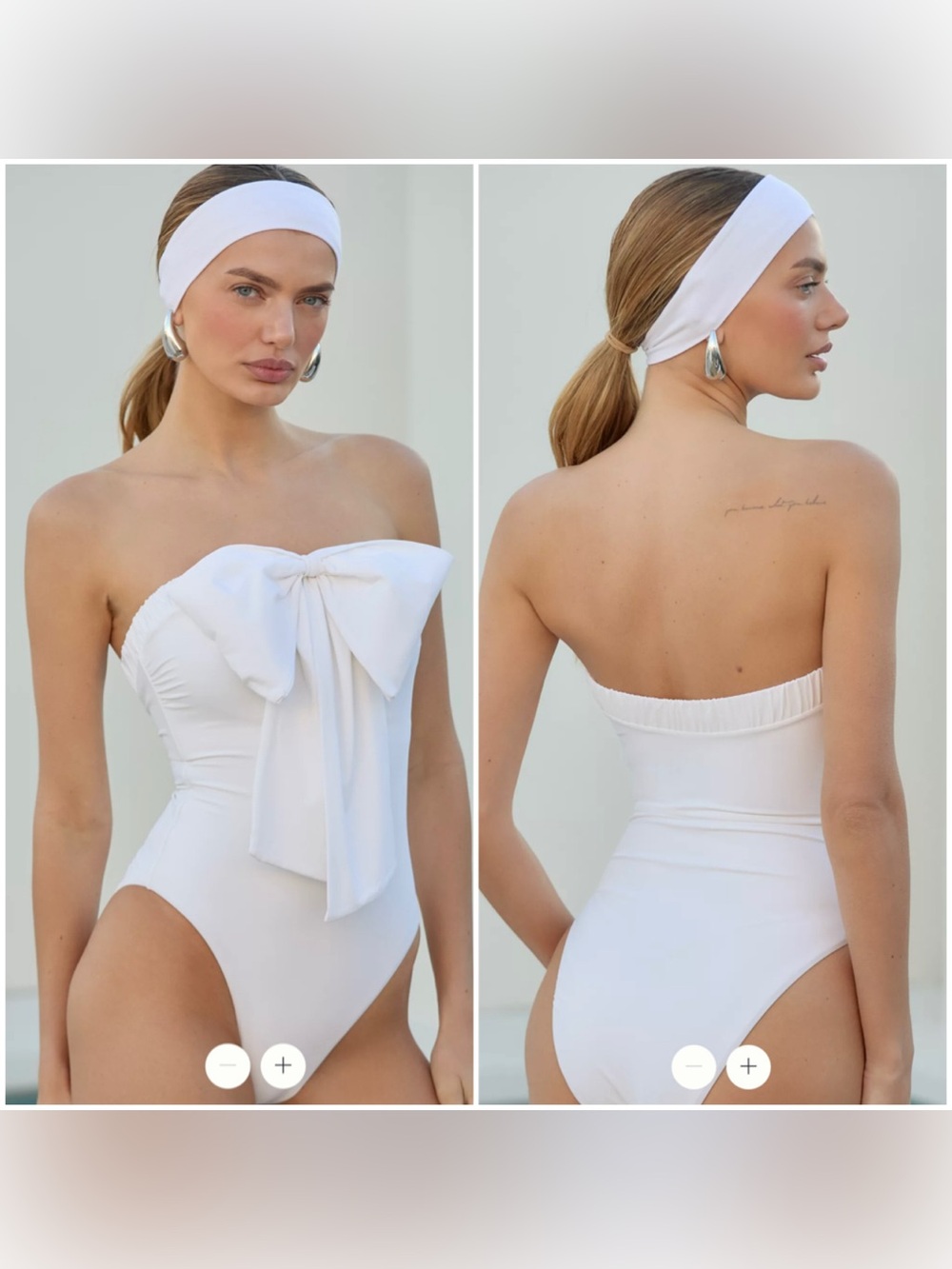 Celandine Suzanna Strapless Bow One-Piece Swimsuit-NWOT